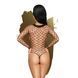 Боди Penthouse Scandalous S/L Black, крупная сетка, высокий воротник, длинные рукава SO6457 фото 2