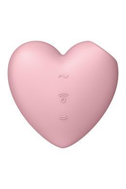 Вакуумный стимулятор-сердечко с вибрацией Satisfyer Cutie Heart Light Red SO6286 фото