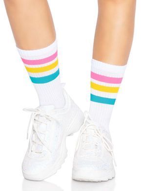 Носки женские в полоску Leg Avenue Pride crew socks Pansexual, 37&ndash;43 размер SO8585 фото