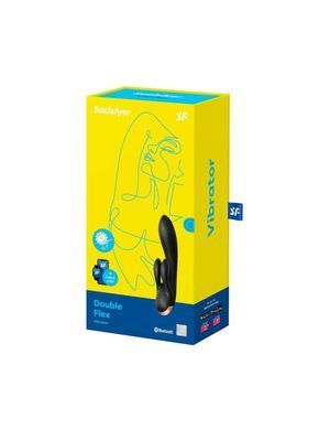 Смарт вибратор-кролик с двойным отростком Satisfyer Double Flex Black SO6094 фото