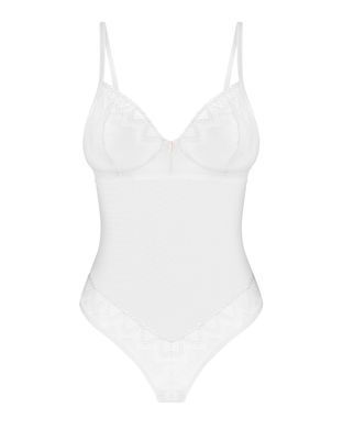 Боди Obsessive Alissium Teddy XS/S, лиф с мягкой чашкой, высокие вырезы для ног SX0594 фото