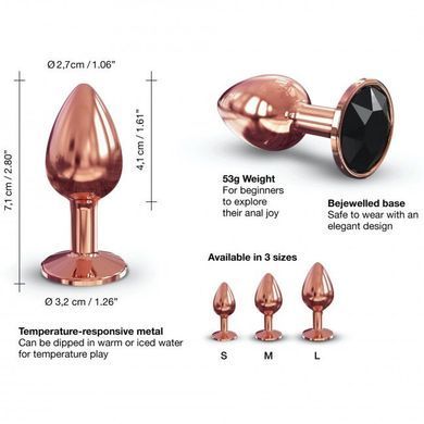 Металлическая анальная пробка с украшением в виде кристалла Dorcel - Diamond Plug Rose Gold S SO5534 фото