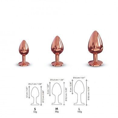 Металлическая анальная пробка с украшением в виде кристалла Dorcel - Diamond Plug Rose Gold S SO5534 фото