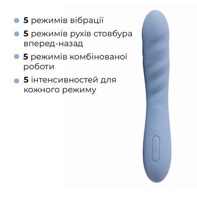 Смарт-вибратор с пульсацией Svakom Ava Neo Cornflower Blue, 15 режимов работы, водонепроницаемый SO8977 фото