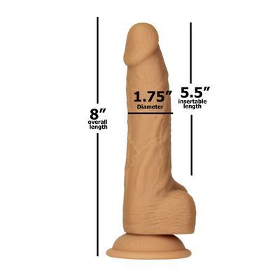 Фаллоимитатор ADDICTION Dual Density Silicone Dildo Caramel 8&Prime;, присоска, диаметр 4,3 см, вибропуля SO8243 фото