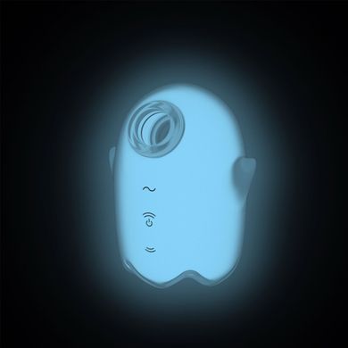 Вакуумный клиторальный стимулятор с вибрацией Satisfyer Glowing Ghost White, светится в темноте SX0544 фото