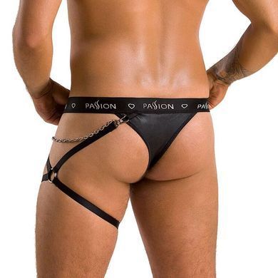 Чоловічі трусики танга з підв&rsquo;язкою Passion 058 THONG BILL L/XL Black SO7636 фото