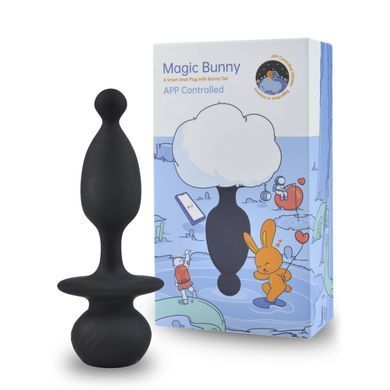 Анальна смарт-пробка Magic Motion Bunny зі знімним пухнастим хвостиком, керування зі смартфона SO5742 фото