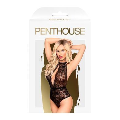 Боди с глубоким декольте и высокими трусиками Penthouse - Toxic Powder Black M/L SO4379 фото
