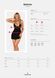 Сорочка Obsessive Selinne chemise & thong M/L Black, стрінги, подвійні бретелі SO8671 фото 5