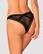 (SALE) Кружевные трусики с заниженной талией Obsessive Estiqua panties M/L, черные SO7261 фото 2