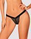 (SALE) Кружевные трусики с заниженной талией Obsessive Estiqua panties M/L, черные SO7261 фото 1