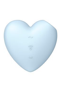 Вакуумный стимулятор-сердечко с вибрацией Satisfyer Cutie Heart Blue SO6287 фото