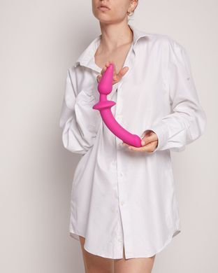Анальна пробка з дилдо 2в1 Strap-On-Me SWITCH PLUG-IN DILDO Fuchsia L, діаметр 4,5/3,4 см SO6829 фото