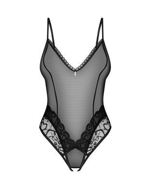 Тедди с доступом Obsessive Blomentis crotchless teddy, M/L, прозрачное, открытая спина, низ-стринги SX1027 фото