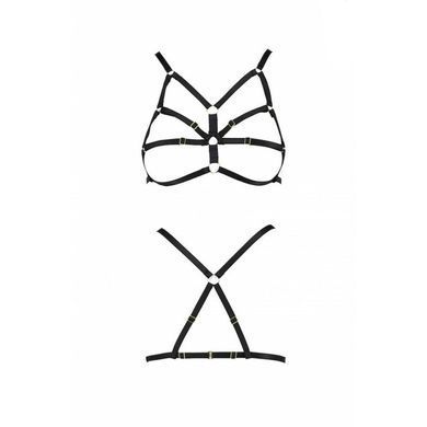 Бюстгальтер-стрепы Passion Exclusive ARMANDA BRA L/XL, black PS26801 фото