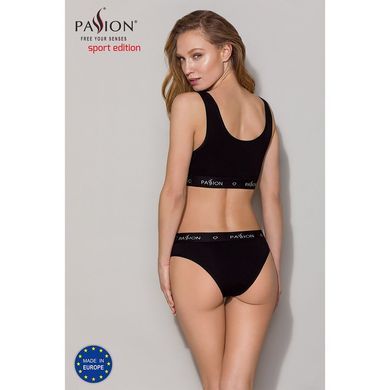 Трусики-сліпи з бавовни та еластаном Passion PS004 PANTIES S, black SO4217 фото