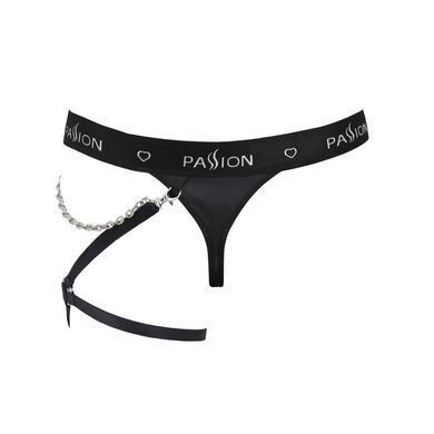 Мужские трусики танга с подвязкой Passion 058 THONG BILL S/M Black SO7637 фото
