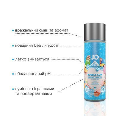 Лубрикант на водной основе JO H2O &mdash; Candy Shop &mdash; Bubblegum (60 мл) без сахара и парабенов SO2619 фото