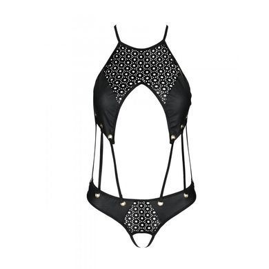Распродажа!!! Боди из эко-кожи с ремешками и перфорацией Tamaris Body black L/XL &mdash; Passion SO5793 фото