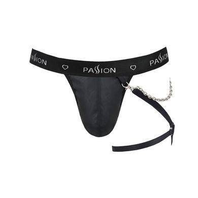 Мужские трусики танга с подвязкой Passion 058 THONG BILL S/M Black SO7637 фото