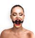 Кляп-расширитель силиконовое кольцо Art of Sex &ndash; Gag Ring, черный, натуральная кожа SO6707 фото 1