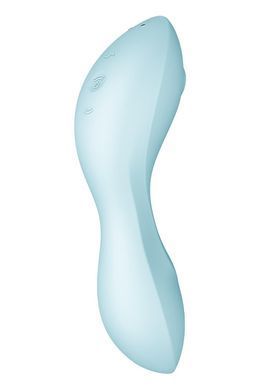 Вакуумний смарт-стимулятор із вібрацією Satisfyer Curvy Trinity 5 (Blue) (м'ята упаковка!!!) SO6726-R фото