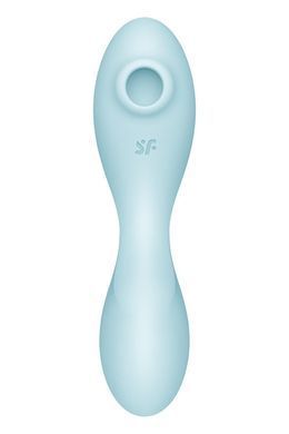 Вакуумний смарт-стимулятор із вібрацією Satisfyer Curvy Trinity 5 (Blue) (м'ята упаковка!!!) SO6726-R фото