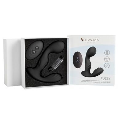 Вибромассажер простаты S Pleasures Premium FUZZY, черный, с рельефом, 10 режимов вибрации, нагрев SX1612 фото