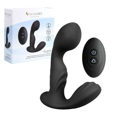 Вибромассажер простаты S Pleasures Premium FUZZY, черный, с рельефом, 10 режимов вибрации, нагрев SX1612 фото