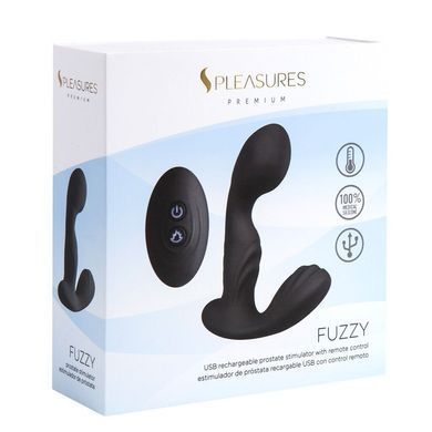 Вибромассажер простаты S Pleasures Premium FUZZY, черный, с рельефом, 10 режимов вибрации, нагрев SX1612 фото