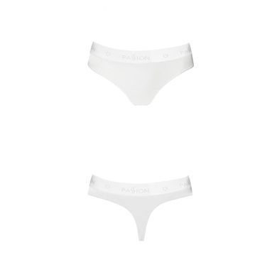 Трусики-бразилиана из хлопка Passion PS005 PANTIES L, white SO4223 фото