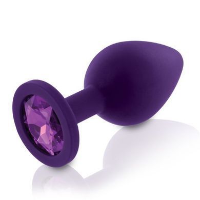 Набор силиконовых анальных пробок с кристаллом Rianne S: Booty Plug Set Purple, диаметр 3,2см, 3,5см, 4,2см SO3908 фото