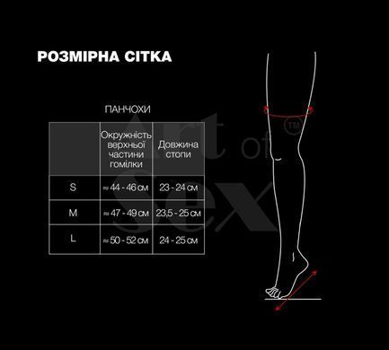 Сексуальные виниловые чулки Art of Sex - Lora с кружевом, размер M, цвет красный SO7351 фото