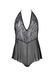 Боди Passion LEAFA BODY black, L/XL, на завязках, мягкая чашка, низ в виде шортиков SX0500 фото 3