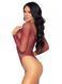Сітчасте боді зі стразами Leg Avenue Crystalized fishnet bodysuit Burgundy One Size SO9135 фото 3