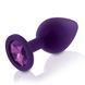 Набор силиконовых анальных пробок с кристаллом Rianne S: Booty Plug Set Purple, диаметр 3,2см, 3,5см, 4,2см SO3908 фото 2