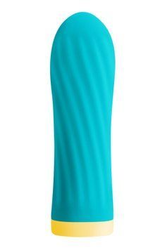 Віброкуля S Pleasures Bullets Twist & Shout Turquoise, бірюзова, ребриста поверхня, 10 режимів SX1607 фото