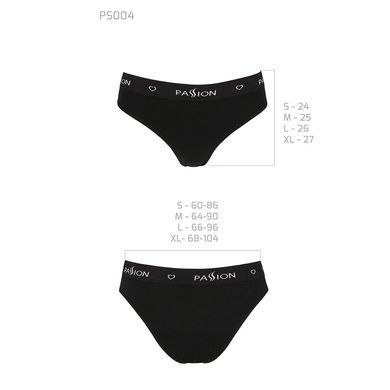 Трусики-сліпи з бавовни та еластаном Passion PS004 PANTIES XL, black SO4218 фото