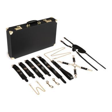 Набор для BDSM Bedroom Fantasies: Bondage Suitcase 13 Pcs - Cow Leather SX1195 фото