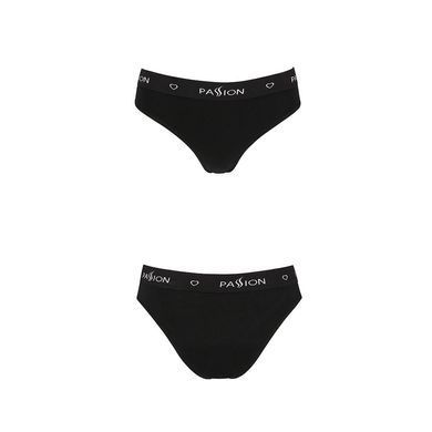 Трусики-сліпи з бавовни та еластаном Passion PS004 PANTIES XL, black SO4218 фото
