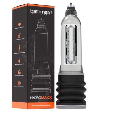 Гидропомпа Bathmate Hydromax 8 Clear, для члена длиной от 15 до 20 см, диаметр до 5,5 см SX2298 фото