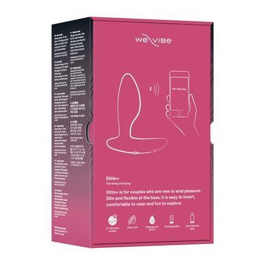 Анальная смарт-вибропробка We-Vibe Ditto+ Cosmic Pink, 10 режимов, пульт ДУ SX0519 фото