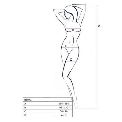 Бодистокинг Passion BS071 red, комбинезон на бретелях PBS071R фото