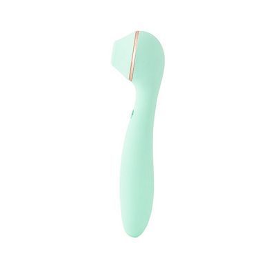 Вакуумный стимулятор с вибратором KISSTOY Polly Max Cyan SO9559 фото