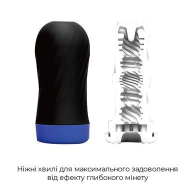 Мастурбатор Tenga Air-Tech Twist Ripple Blue зі змінною тугістю обхвату, ефект глибокого мінету SO1422 фото