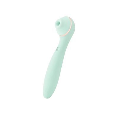 Вакуумный стимулятор с вибратором KISSTOY Polly Max Cyan SO9559 фото