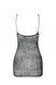 Ажурна мінісукня на тонких бретелях Passion BS096 One Size, black, плетіння на грудях SO8929 фото 4