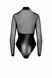 Боди Noir Handmade F321 Edge, L, низ под латекс, верх сетка, молния на все тело, декор кольца SX0359 фото 8