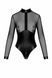Боди Noir Handmade F321 Edge, L, низ под латекс, верх сетка, молния на все тело, декор кольца SX0359 фото 7